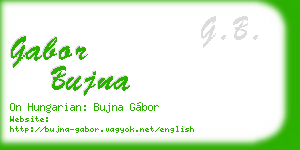 gabor bujna business card