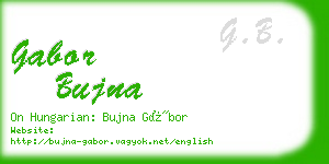 gabor bujna business card